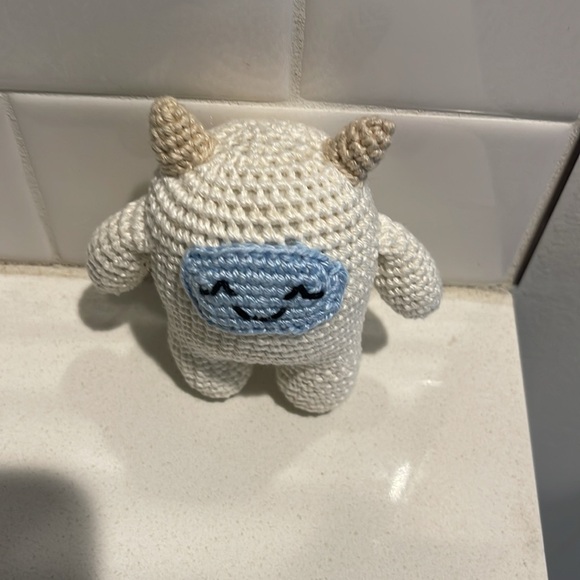 Handcrafted Yeti Figure Doll Holiday Christmas Decor Amigurui Crochet Winter - Picture 3 of 8